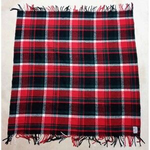 Vintage Troy Mills Leisure Blanket Made in USA Plaid Tartan Stadium Picnic Throw